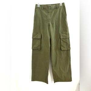 Wilfred Free WoMen's Size 4 Wide Leg Olive Cargo Pants